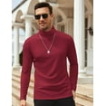 thumbnail image 3 of COOFANDY Men's Slim Fit Basic Turtleneck Long Sleeve Lightweight Pullover Sweaters Casual Knitted Tops, 3 of 10