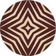 thumbnail image 1 of Ahgly Company Indoor Round Patterned Brown Sand Brown Area Rugs, 4' Round, 1 of 6