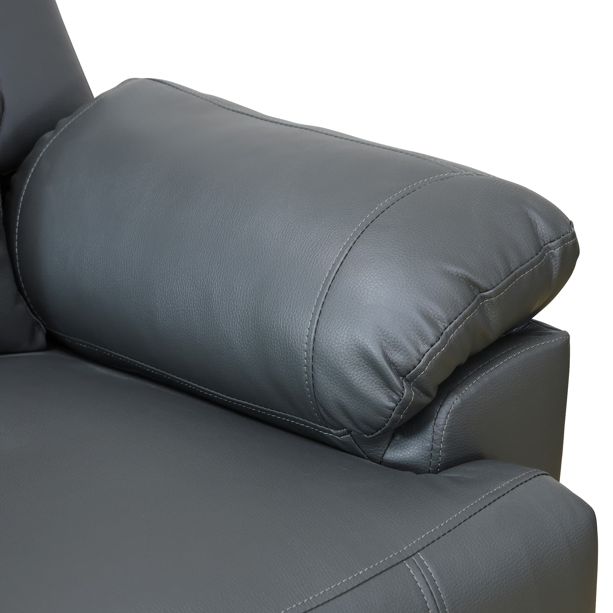 MAYEERTY Power Recliner Chair, Electric Leather Reclining Chair with USB Charging & Adjustable Backrest for Living Room, Brown