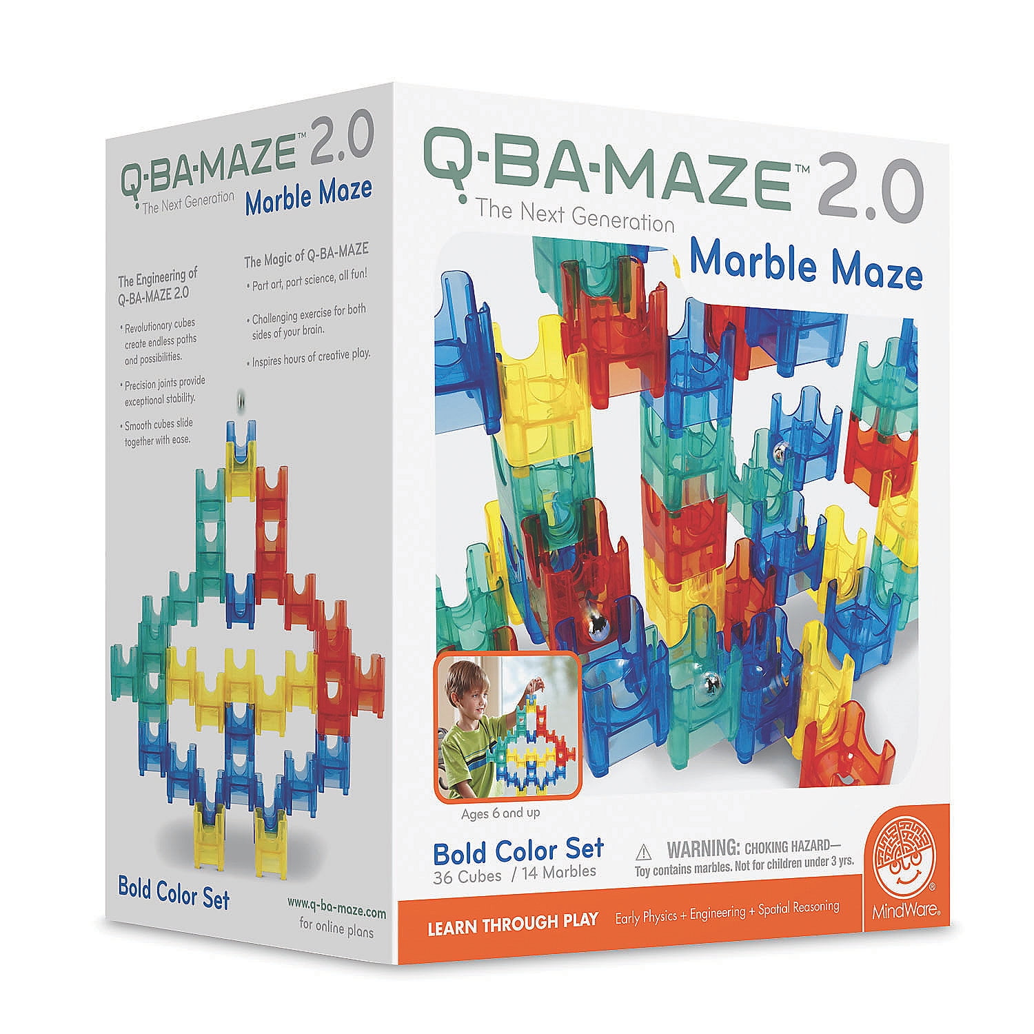 Q-Ba-Maze 2.0 Bold Color Game Set Instruction booklet 14 marbles Freeship 