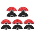 thumbnail image 6 of FRCOLOR 10 pcs  Folding Hand Fans Folding Fans Handheld Handheld Folding Fan Performing Accessory Chinese Kung Fu Hand Fan Foldable Hand Fan, 6 of 8