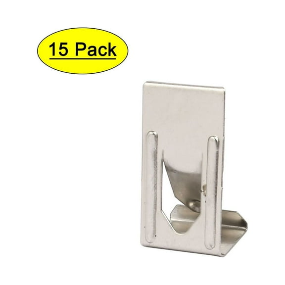 Uxcell 26mmx14mm Photo Frame Metal Spring Turn Clip Hanger Siver Tone 15pcs