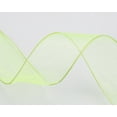 thumbnail image 2 of Joycrosso 2.5 Inch Key Lime Wired Organza Ribbon - 20 Yards Sheer Decorative Ribbon for Gift Wrapping, Wedding Decor, Christmas Tree, Crafts & DIY Projects, 2 of 6