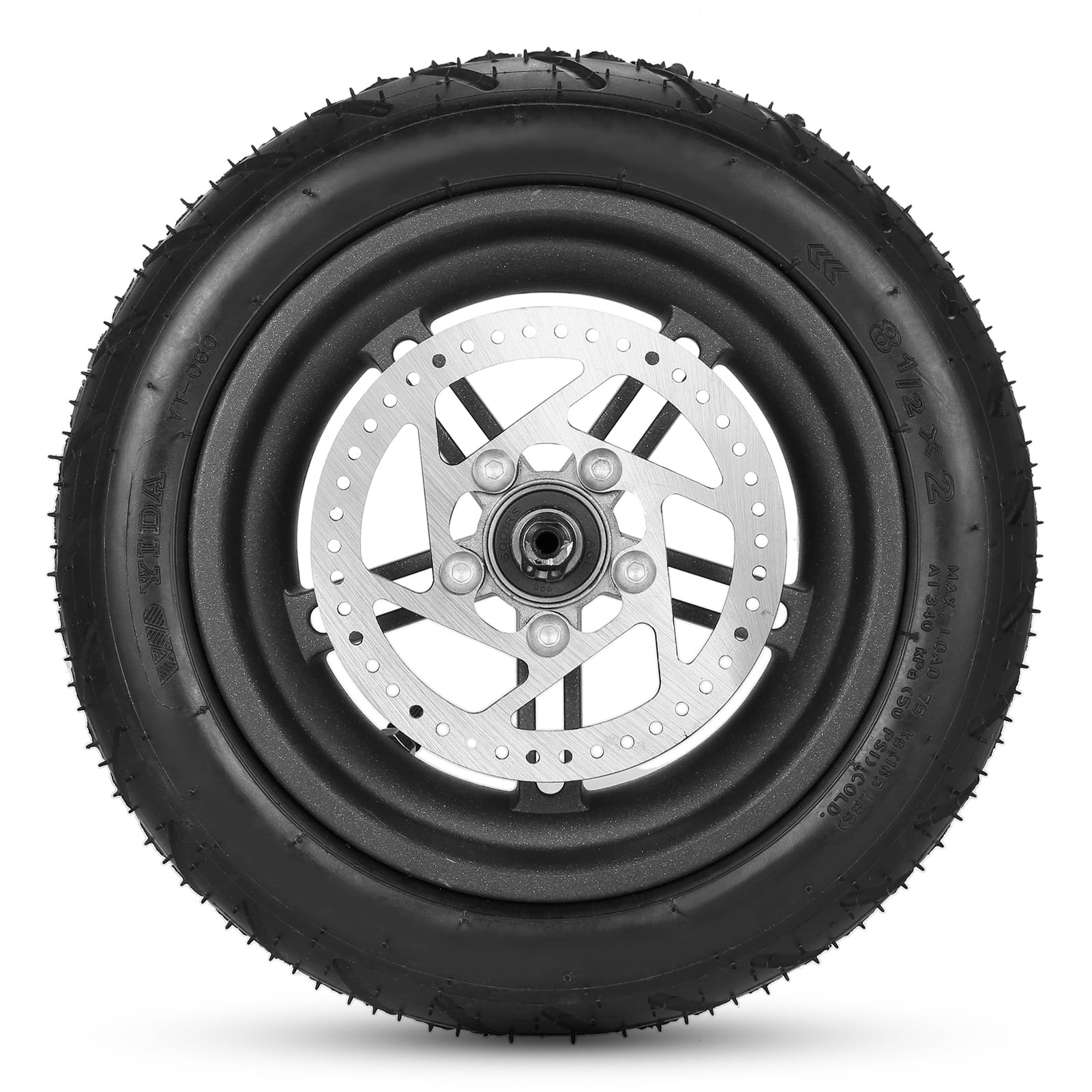 MIXFEER Electric Scooter Rear Tire with Wheel Hub Disc Brake Set 8.5