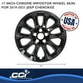 thumbnail image 2 of Coast To Coast IMP457BLK IMPOSTOR ® WHEEL COVER; 17 Inch; 5 Double Spokes; Snap-On, 2 of 5