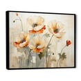 thumbnail image 2 of Designart "Melodic Beige Meadow Of Poppies II" Poppies Floater Framed Canvas Wall Art, 2 of 5