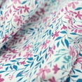 thumbnail image 2 of Waverly Inspirations 44" 100% Cotton Swaying Leaves Sewing & Craft Fabric By the Yard, White, Green and Pink, 2 of 5