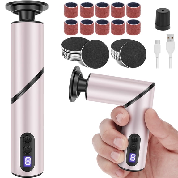 Threns Electric Callus Remover with Foldable Adjustable 9 Speed Professional Pedicure Device Versatile Foot Callus Remover with Interchangeable Grinding Head for Dead Hard Skin