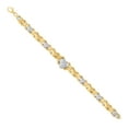 thumbnail image 2 of 10K Two-tone Gold Womens Heart Link 7" Bracelet, 2 of 3