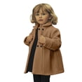 thumbnail image 3 of Mercatoo Kids Baby Girls Coat Jacket Warm Jacket Winter Simple 𝐁reasted Trench Coat Outwear Wool Blend Coat for 1T to 6T, 3 of 6