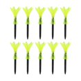 thumbnail image 1 of Lot de 10 supports de balles de golf en plastique, hauteur réglable, stables, accessoires d'entraînement, cadeau pour golfeur, vert transparent, 1 of 4