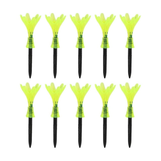Lot de 10 supports de balles de golf en plastique, hauteur réglable, stables, accessoires d'entraînement, cadeau pour golfeur, vert transparent