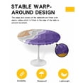 thumbnail image 2 of nqOlkjepod Purple Coastal Beach Round Tablecloth, Fitted Table Cover with Elastic for 36"-44" Round Tables, Modern Gradient Abstract Sea Waves Table Cloth Dinning Party Waterproof Tablecloths, 2 of 6