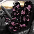 thumbnail image 2 of ABPHQTO Juego de 2 fundas para asientos de coche, protector universal para asientos delanteros de coche con diseño de flamencos acuarela, apto para coche, SUV, sedán, camión, 2 of 3