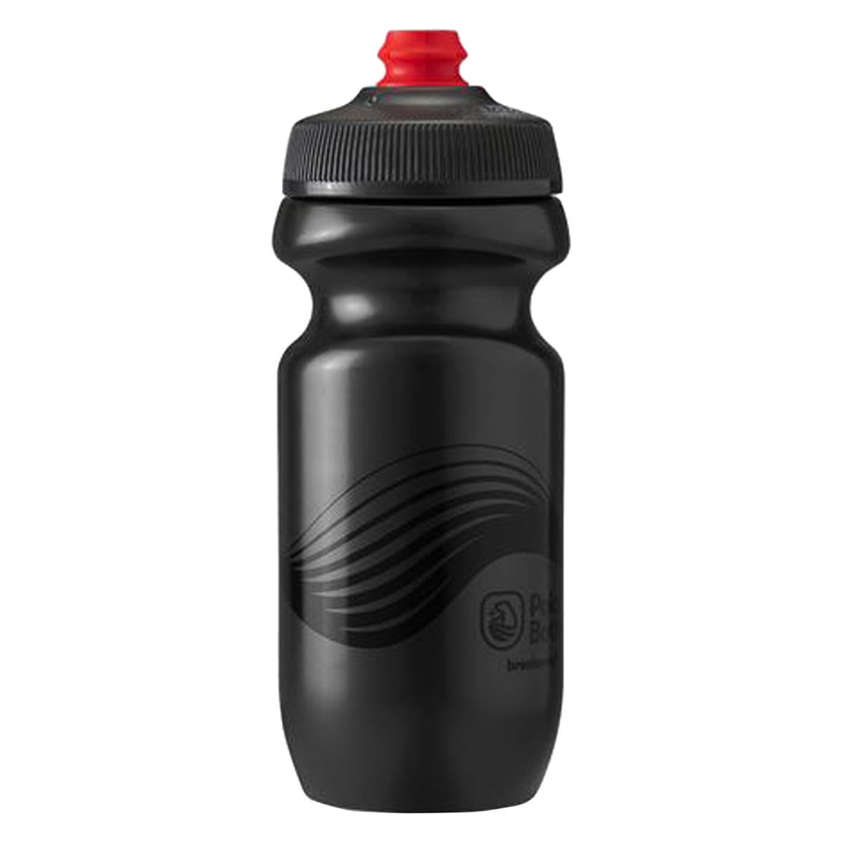 Charcoal & Black 20 oz Cycling & Sports Squeeze Bottle BPA-Free Polar Bottle Breakaway Wave Lightweight Bike Water Bottle