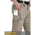 thumbnail image 4 of MANSDOUR Men's Flex Tactical Pants Lightweight Cotton Stretch Outdoor Hiking EDC Work Cargo Pants, 4 of 8