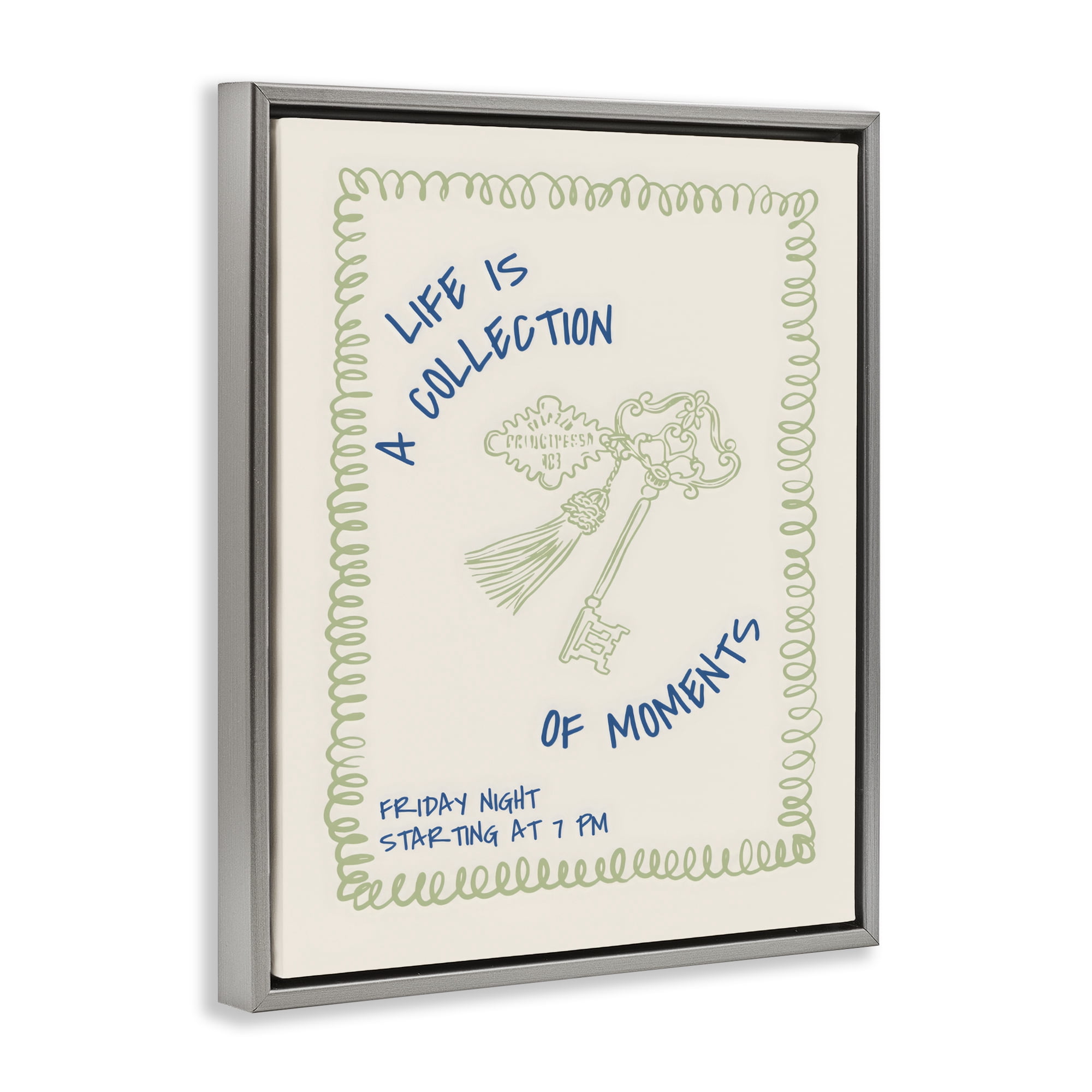 Stupell Industries A Collection of Moments Gray Framed Floater Canvas Wall Art, design by The Prints Vibe