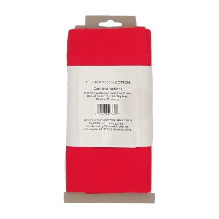Shason Textile 2 Yard Cut Poly Cotton Fabric, Red, 44