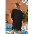 thumbnail image 4 of LIORA Women's Swimsuit Cover Up Knit Crochet Short Sleeve Bathing Suit Cover Up for Swimwear, Black, 4 of 6