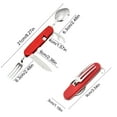thumbnail image 3 of Outdoor Multifunctional Folding Knife Fork Spoon Set | 4-in-1 Stainless Steel Camping Cutlery with Bottle Opener | Portable Detachable Design for Hiking & Wilderness Use, 3 of 6