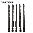 thumbnail image 1 of Four-Flute Sawtooth Eccentric Drill Bit Professional Carpentry Tools For Glass Ceramic Concrete Brick Metal Drill Bit Set - D, 1 of 7