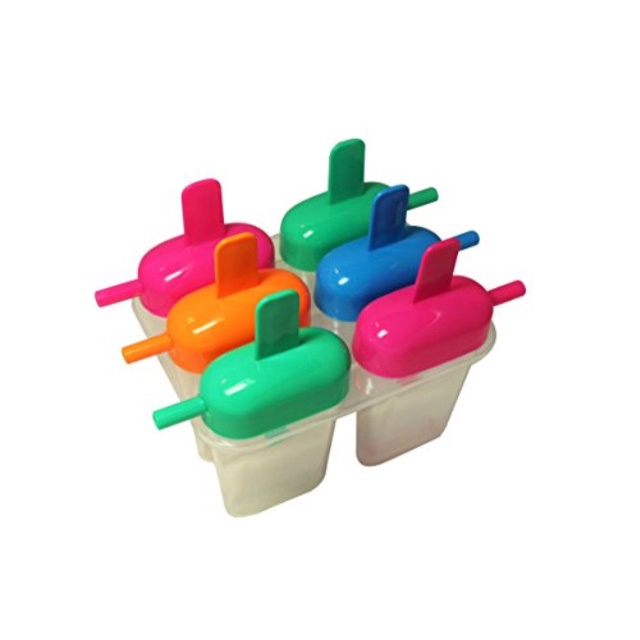 Logicstring Silicone Ice Cream Molds Ice lolly Moulds Freezer Ice cream bar Molds Maker With Popsicle Sticks 3 Color