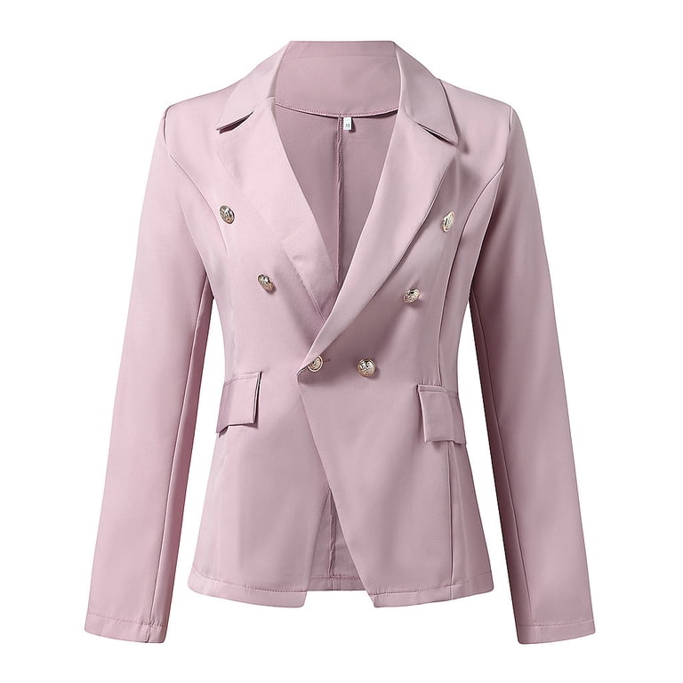knee length dresses for ladies Pink Elegant Office Jacket Xs / Pink main image 1