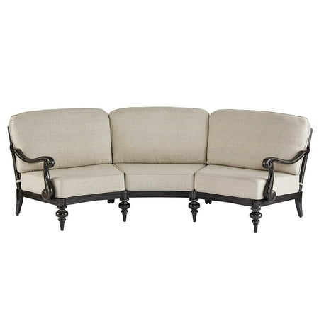 A R T Furniture Arch Salvage Aluminum Outdoor Cannes Curved Sofa