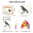 thumbnail image 2 of Latch Hook Rug Kit A Black Raven On Branch Stamped Handmade Round Shape Carpet Crochet Yarn Craft DIY Hook and Latch Door Mat Tapestry for Home Floor Decor 50x50cm(4), 2 of 7