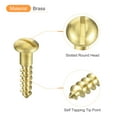 thumbnail image 4 of Uxcell Wood Screws M3 x 16mm Slotted Round Head Brass Self-Tapping Screw WoodWorking Screw 40 Pack, 4 of 6