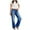 CC-Blue, variant on Wide Leg Jeans for Women High Waisted Baggy Ripped Jean Cargo Pants Solid Color Multi Pockets Denim Trousers, Blue, S