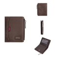 thumbnail image 1 of BAELLERRY Men's Short PU Leather Wallet Retro Snap Magnetic Large Capacity Wallet (Brown), 1 of 9