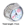 thumbnail image 3 of EeaseMX 2 relojes de cuarzo para llevar en los dedos, relojes creativos con forma de anillo, mini accesorios para mostrar la hora para mujeres y hombres (números coloridos), 3 of 7