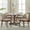 Brown, variant on Vknow Wooden Dining Chairs, Linen Upholstered Dining Room Chairs with Solid Rubberwood Legs, Set of 2, Beige