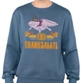 thumbnail image 2 of Thanksgiving Axolotl Sweatshirt Unisex 2X-Large Indigo Blue, 2 of 5
