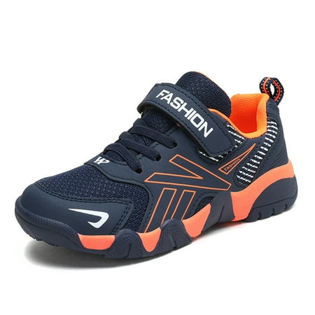 

Engtoy boys shoes quality mesh breathable children s sports orange shoes US size 6.5