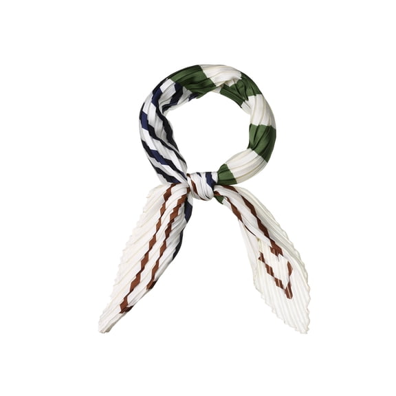 INSPIRE CHIC Bufanda de Cuello con Pliegues y Rayas en Rombo para Mujeres Verde