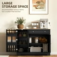 thumbnail image 4 of 41" Sideboard Buffet Cabinet with Storage Drawer, Adjustable Shelf, Black, 4 of 10
