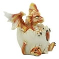 thumbnail image 5 of November Birthstone Dragon Egg Statue 4.25"Tall Orange Topaz Dragon Hatchling, 5 of 6