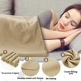 thumbnail image 2 of 24 Pcs Fleece Throw Blankets Bulk 50 x 60 in Outdoor Wedding Guest Gifts Soft Lightweight Sleepover Party Lap Blankets Pet Sofa Couch Home Office Donation Homeless (Khaki), 2 of 12