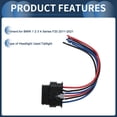 thumbnail image 4 of Unique Bargains No.61132359993 Conjunto de arnés de cableado de faros para BMW Series 1 2 3 4 F20 F21 F22 F23 F28 M2 F30 F31 F32 F33 F36 11-21 Luz trasera, 4 of 7