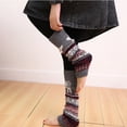 thumbnail image 3 of Winter Warm Christmas Leg Cable Knit Knitted Crochet High Long Socks Leggings, 3 of 3