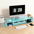 Dual Monitor Stand Riser with Drawer and 2 Pen Holders | Monitor Stand ...