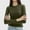 Army Green, variant on Sevevn Women's Fashion Casual Round Neck Solid Color Long Sleeve T Shirt Pullover Tops Family Gifts
