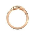 thumbnail image 3 of Womens Geometric Openwork Ring Peach Heart Design Rose Gold Alloy Ring With Artificial Gemstones Fashion Jewelry Gift, 3 of 5