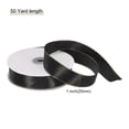 thumbnail image 2 of Unique Bargains 1 Inch 50 Yard Wide Satin Ribbon with Gold Edges Grosgrain Fabric Ribbon for Gift Wrapping, Black, 2 of 7