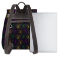 thumbnail image 3 of Balery Mardi Gras Carnival Mochila de Cuero para Mujeres, Gran Capacidad, Bolsa de Viaje Multifuncional, Mochila de Cuero y Bolsa de Hombro para Mujeres, 3 of 4