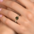thumbnail image 4 of Gem Stone King 10K Yellow Gold Brown Smoky Quartz and Lab Grown Diamond Engagement Ring for Women | 2.00 Cttw | Round Checkerboard 8MM | Gemstone Birthstone | Size 5, 4 of 6