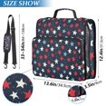 thumbnail image 2 of FORMRS Zipper Binder with Shoulder Strap 2-inch Ring 500 Sheet Capacity File Bag, Red White Stars, 2 of 5