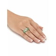 thumbnail image 3 of PalmBeach Jewelry Genuine Green Jade and White Topaz Accent Ring 1.55 TCW in Solid 10k Yellow Gold, 3 of 5